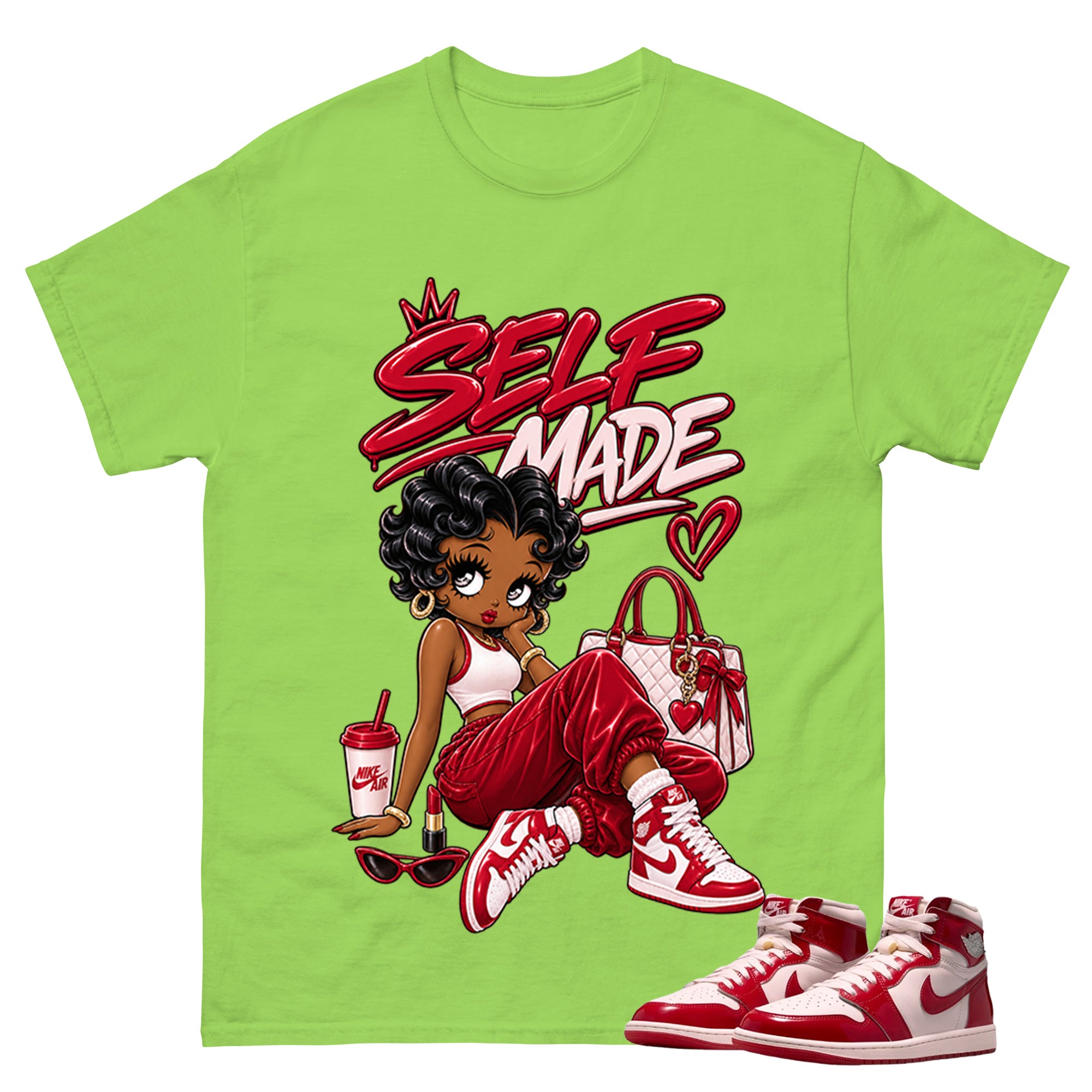 Self Made Shirt To Match Women's Air Jordan 1 Nails and Grails Unisex Cotton Graphic Tee