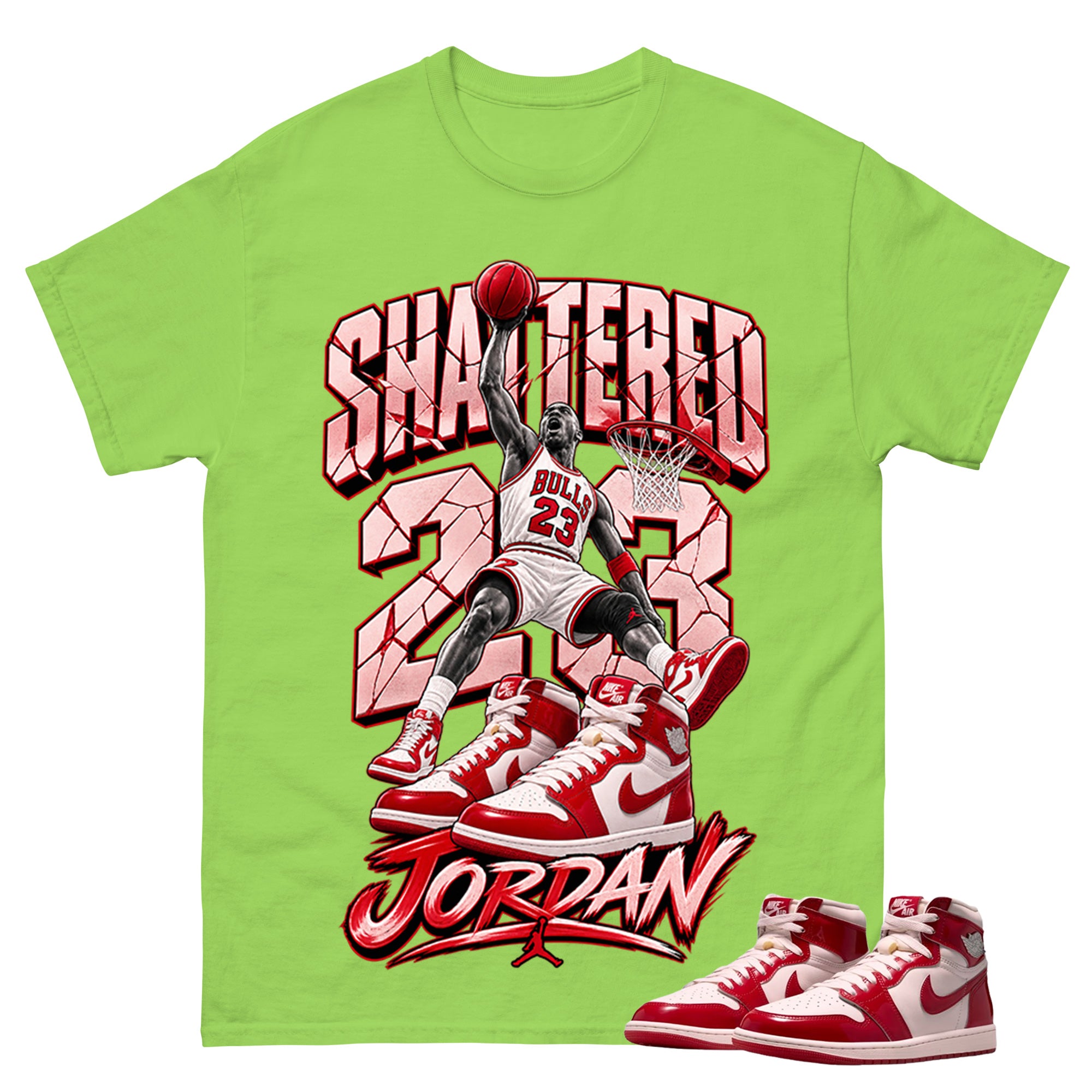 Shattered 23 Shirt To Match Women's Air Jordan 1 Nails and Grails Unisex Cotton Graphic Tee