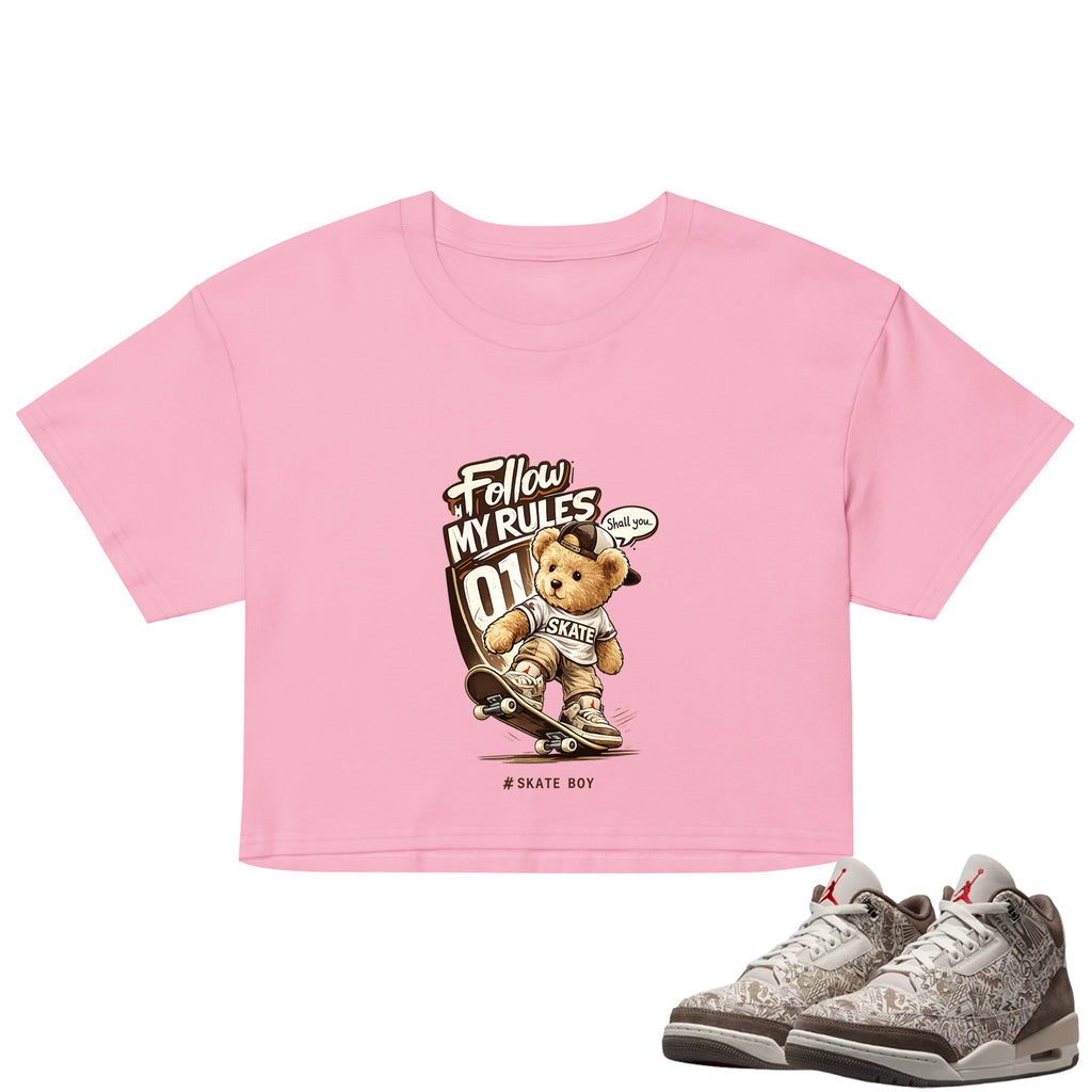 Skate Boy Crop Top to Match Air Jordan3 Laser Women's Crop ZillyKick