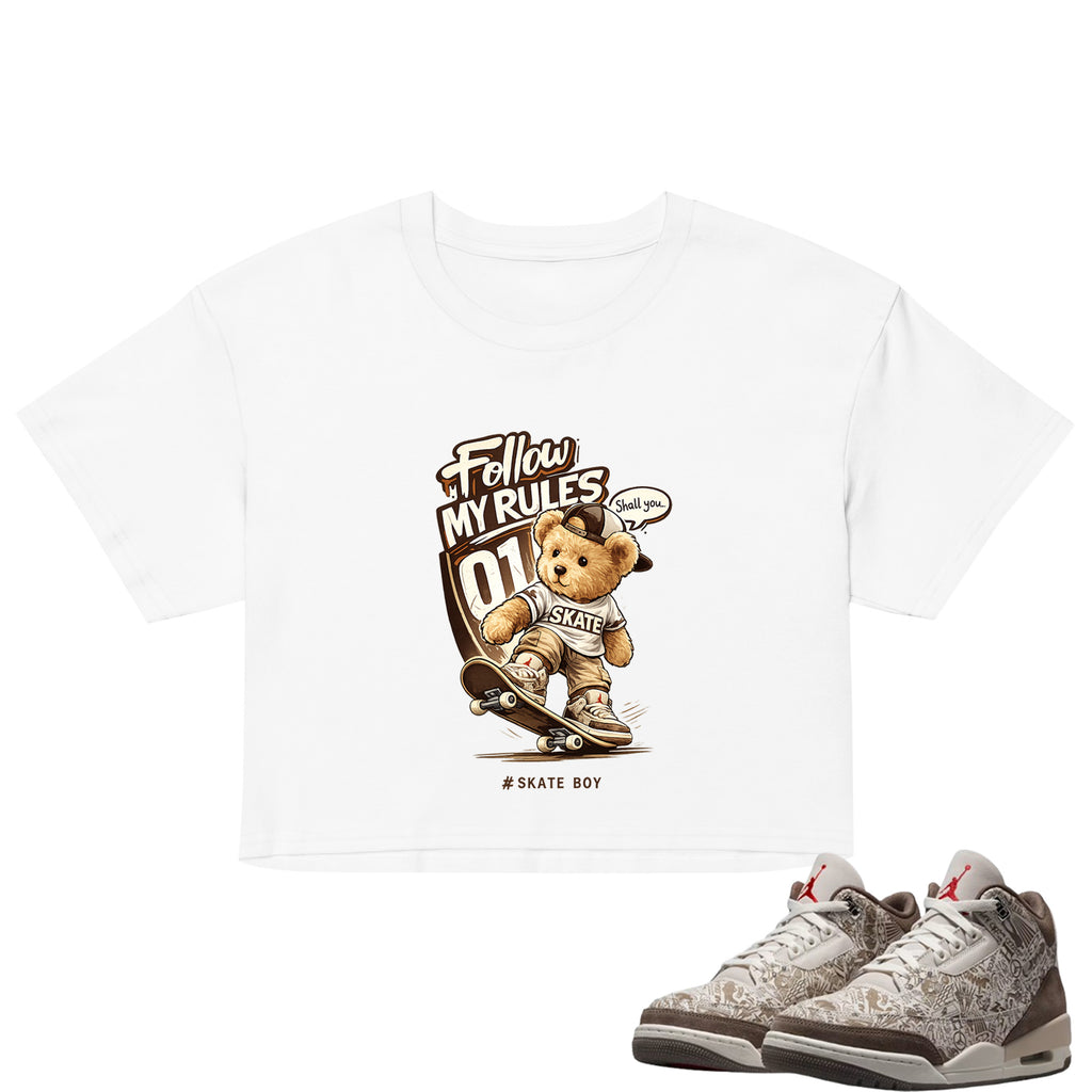 Skate Boy Crop Top to Match Air Jordan3 Laser Women's Crop ZillyKick