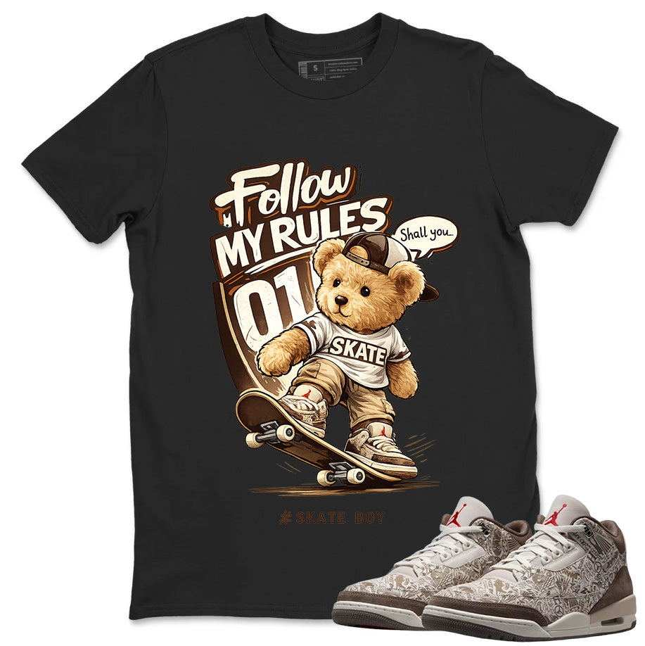 Skate Boy Shirt To Match Air Jordan 3 Retro Laser Palomino Unisex Cotton Graphic Tee
