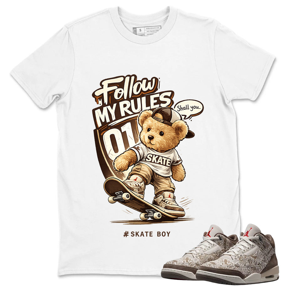 Skate Boy Shirt To Match Air Jordan 3 Retro Laser Palomino Unisex Cotton Graphic Tee