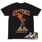 Smile Shirt To Match Air Jordan 1 Love Letter Unisex Cotton Graphic Tee
