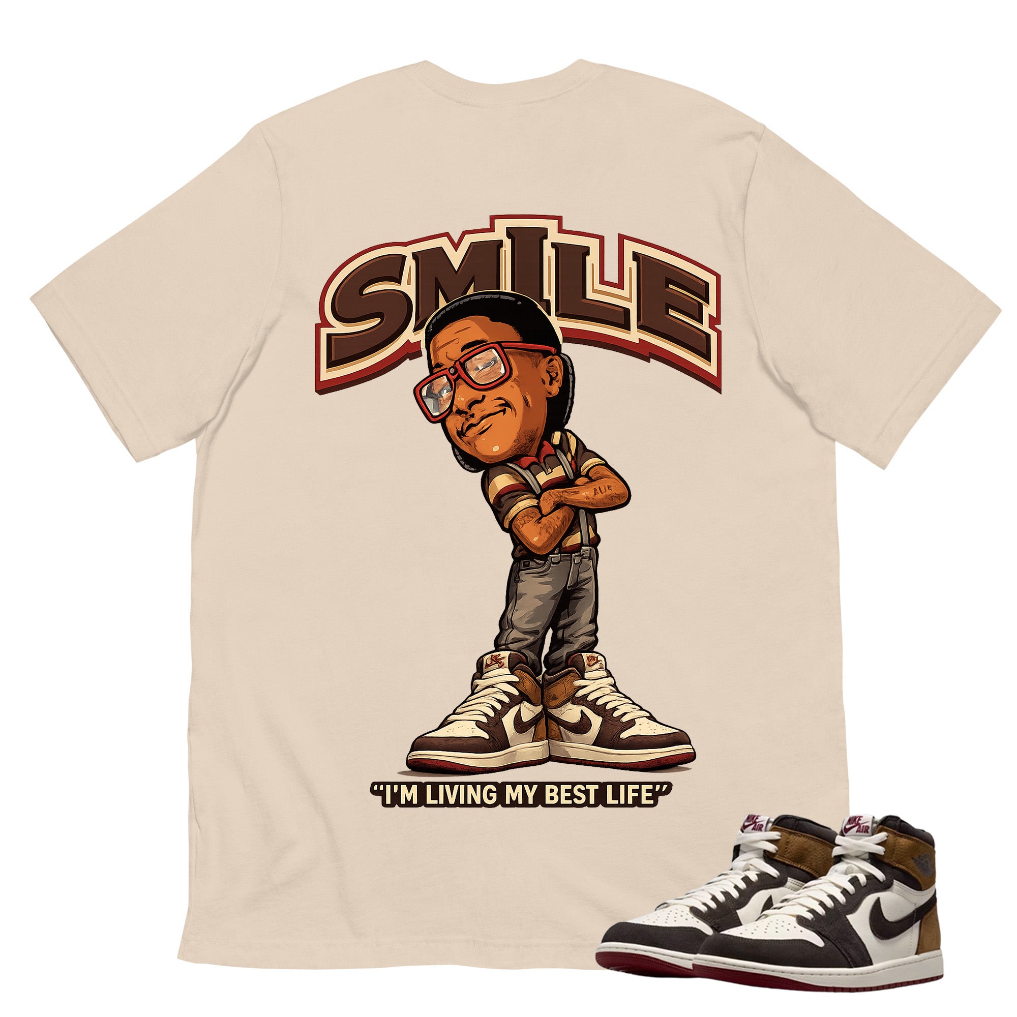 Smile Shirt To Match Air Jordan 1 Love Letter Unisex Cotton Graphic Tee