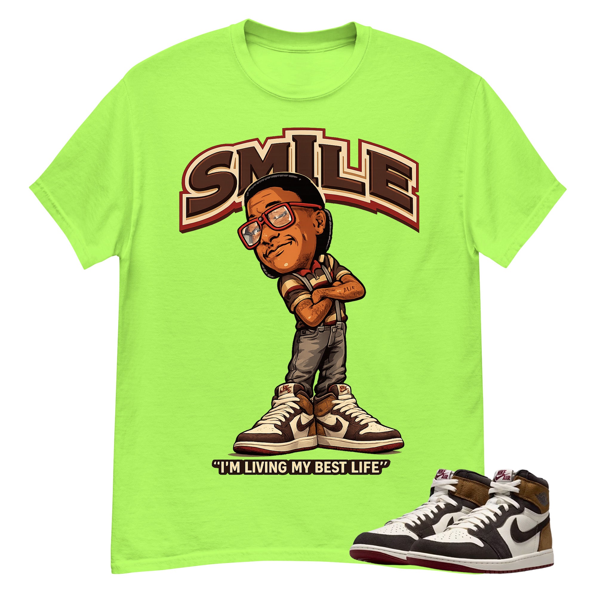 Smile Shirt To Match Air Jordan 1 Love Letter Unisex Cotton Graphic Tee