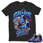 Sneaker Girl Shirt To Match Air Jordan 6 x Awake NY Midnight Navy Unisex Cotton Graphic Tee