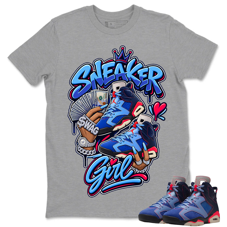 Sneaker Girl Shirt To Match Air Jordan 6 x Awake NY Midnight Navy Unisex Cotton Graphic Tee