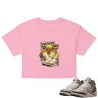 Sneaker Guy Crop Top to Match Air Jordan3 Laser Women's Crop ZillyKick