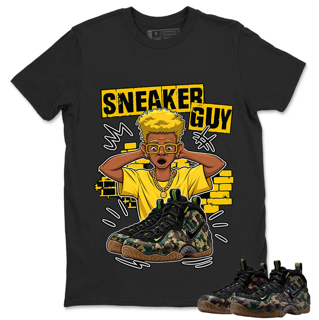 Sneaker Guy Shirt To Match Air Foamposite Pro Black Camo Unisex Cotton Graphic Tee Hover Image