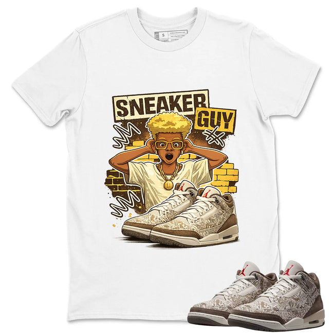 Sneaker Guy Shirt To Match Air Jordan 3 Retro Laser Palomino Unisex Cotton Graphic Tee Main Image