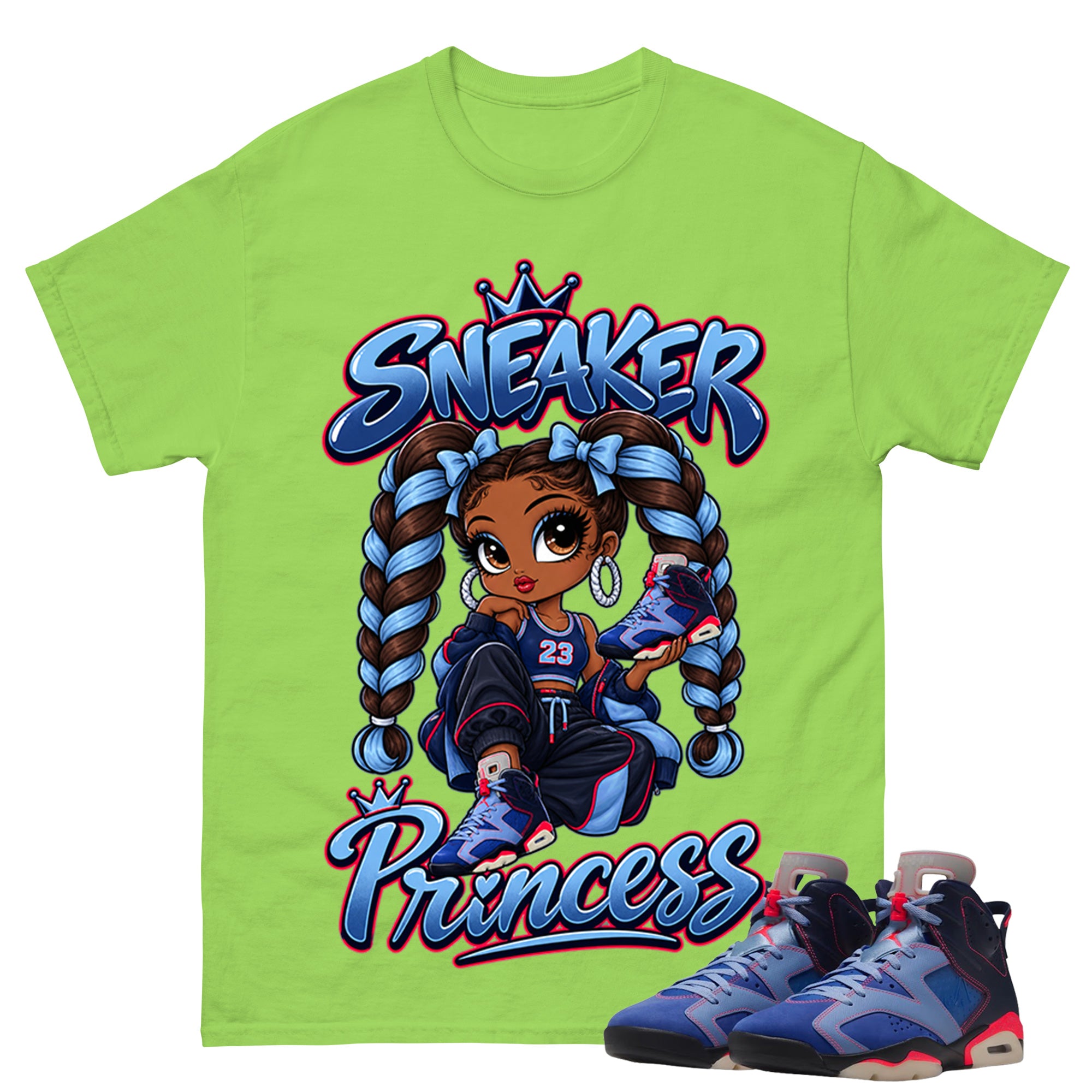 Sneaker Princess Shirt To Match Air Jordan 6 x Awake NY Midnight Navy Unisex Cotton Graphic Tee