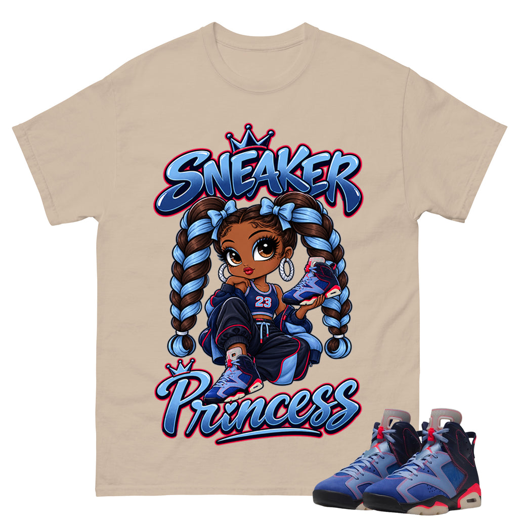 Sneaker Princess Shirt To Match Air Jordan 6 x Awake NY Midnight Navy Unisex Cotton Graphic Tee