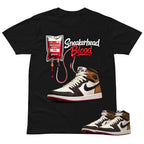Sneakerhead Blood Shirt To Match Air Jordan 1 Love Letter Unisex Cotton Graphic Tee