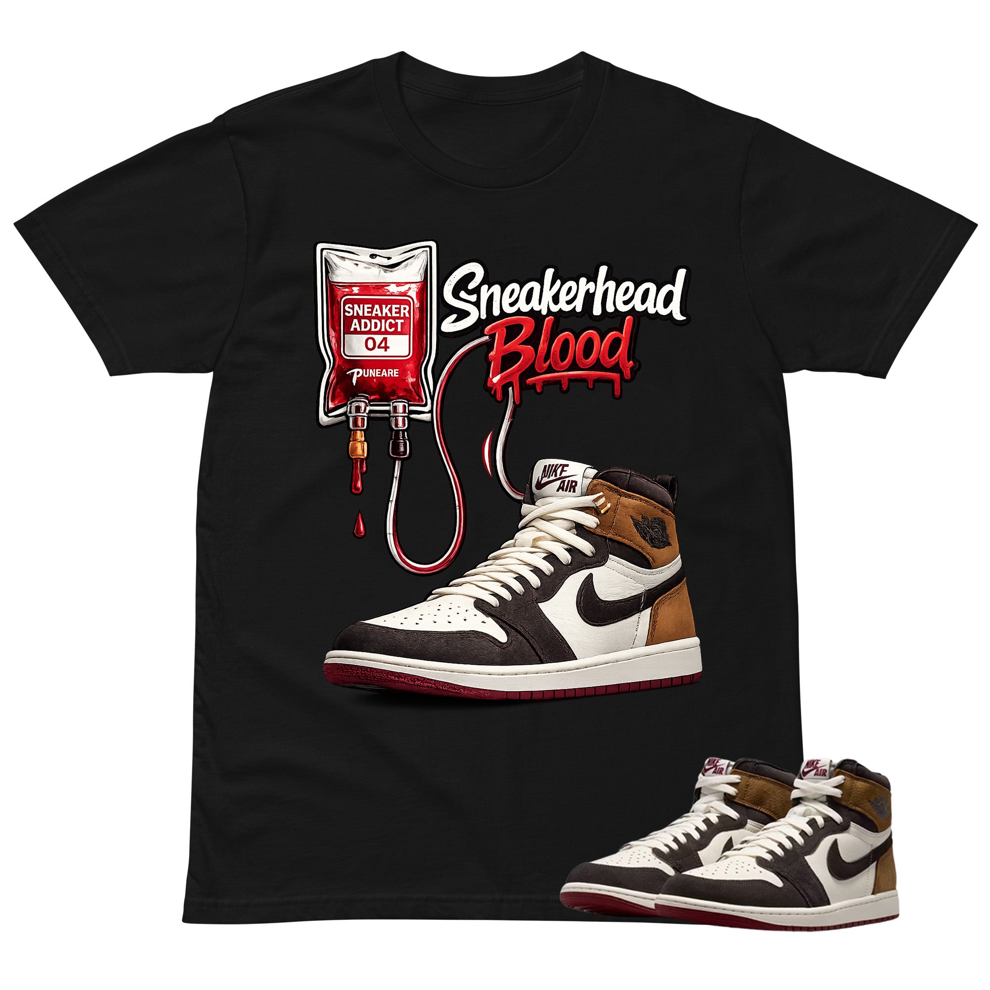 Sneakerhead Blood Shirt To Match Air Jordan 1 Love Letter Unisex Cotton Graphic Tee