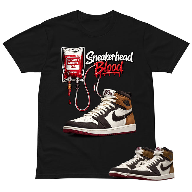Sneakerhead Blood Shirt To Match Air Jordan 1 Love Letter Unisex Cotton Graphic Tee Hover Image