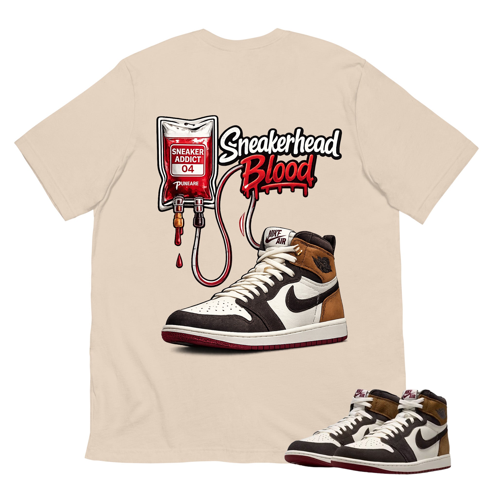 Sneakerhead Blood Shirt To Match Air Jordan 1 Love Letter Unisex Cotton Graphic Tee
