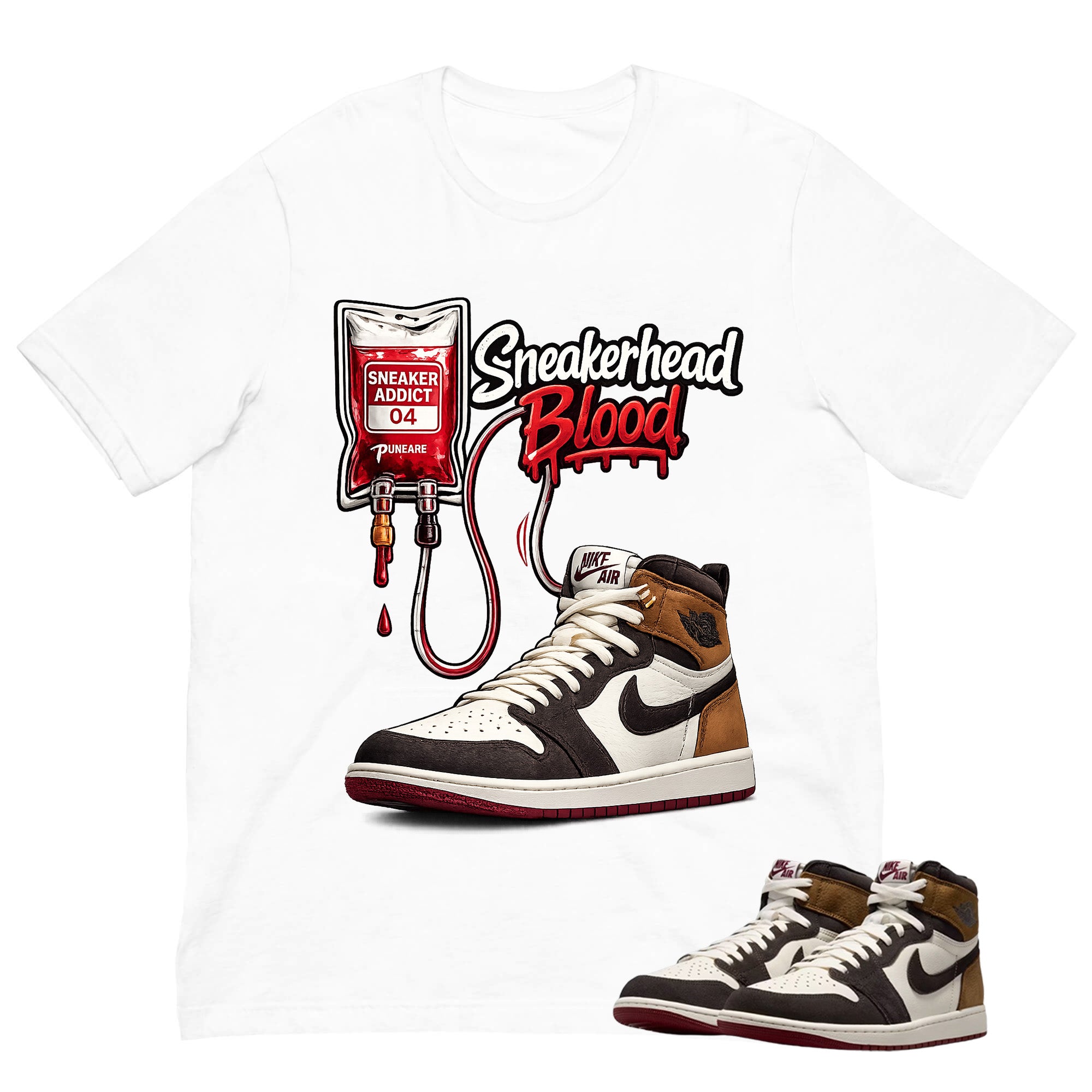 Sneakerhead Blood Shirt To Match Air Jordan 1 Love Letter Unisex Cotton Graphic Tee