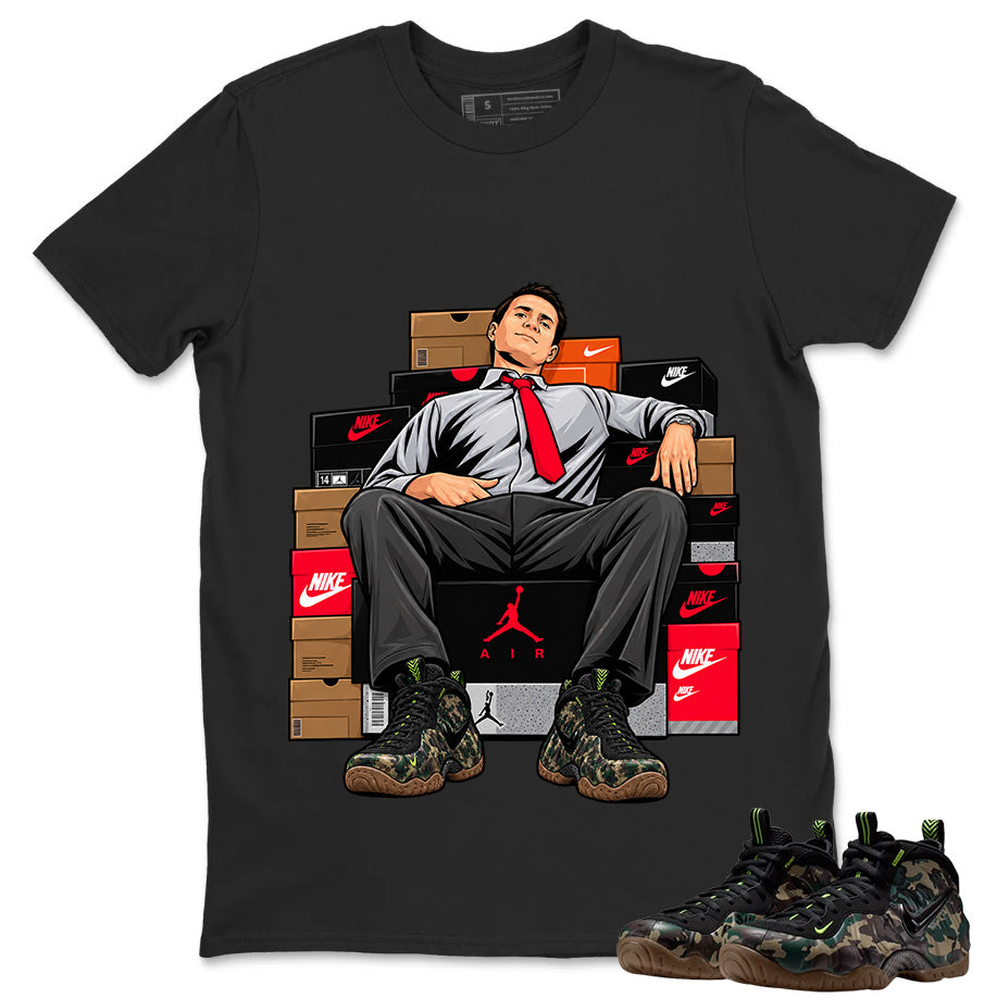 Sole Boss Shirt To Match Air Foamposite Pro Black Camo Unisex Cotton Graphic Tee