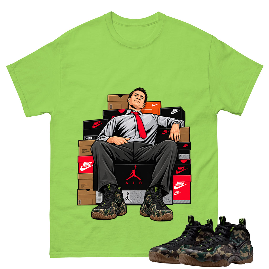 Sole Boss Shirt To Match Air Foamposite Pro Black Camo Unisex Cotton Graphic Tee
