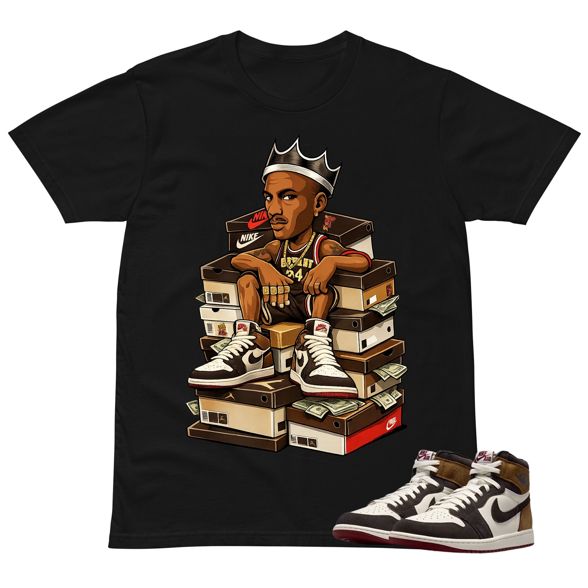 Sole King MJ Shirt To Match Air Jordan 1 Love Letter Unisex Cotton Graphic Tee