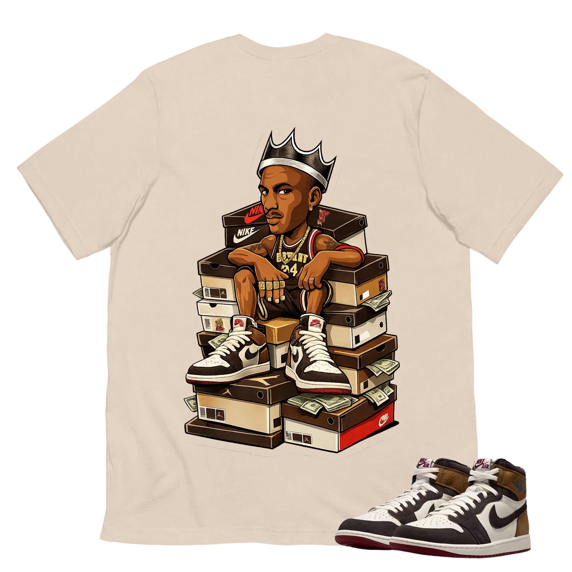 Sole King MJ Shirt To Match Air Jordan 1 Love Letter Unisex Cotton Graphic Tee