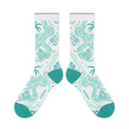 South Beach Sneaker Match Socks – Air Jordan 8 Retro Inspired Mid-Calf Crew Socks