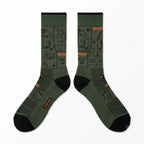 Take Flight Sneaker Match Socks – Air Jordan 8 Retro Inspired Mid-Calf Crew Socks