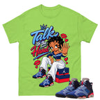 Talk To The Hand Shirt To Match Air Jordan 6 x Awake NY Midnight Navy Unisex Cotton Graphic Tee