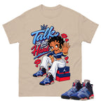 Talk To The Hand Shirt To Match Air Jordan 6 x Awake NY Midnight Navy Unisex Cotton Graphic Tee