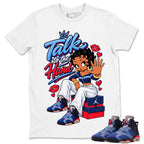 Talk To The Hand Shirt To Match Air Jordan 6 x Awake NY Midnight Navy Unisex Cotton Graphic Tee