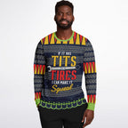 Tits or Tires Squeal Ugly Christmas Sweatshirt A Christmas Sweater Gifts For Men - Zillykick