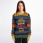 Tits or Tires Squeal Ugly Christmas Sweatshirt A Christmas Sweater Gifts For Men - Zillykick