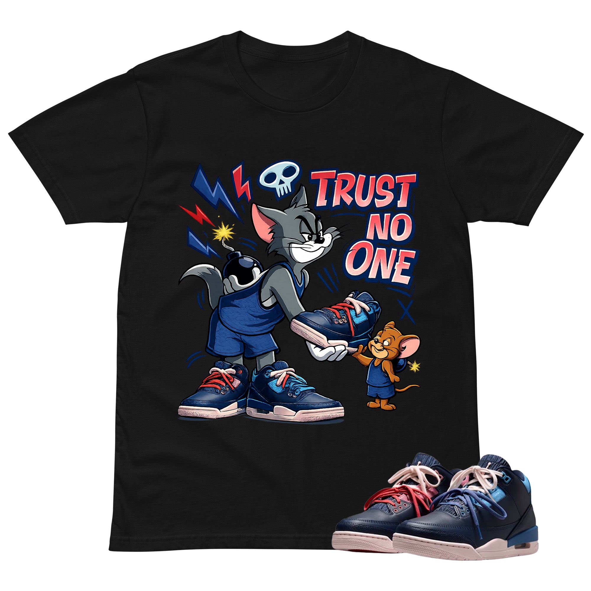Trust No One Shirt To Match Air Jordan 3 Sports Renaissance Unisex Cotton Graphic Tee
