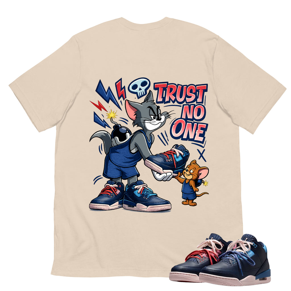 Trust No One Shirt To Match Air Jordan 3 Sports Renaissance Unisex Cotton Graphic Tee