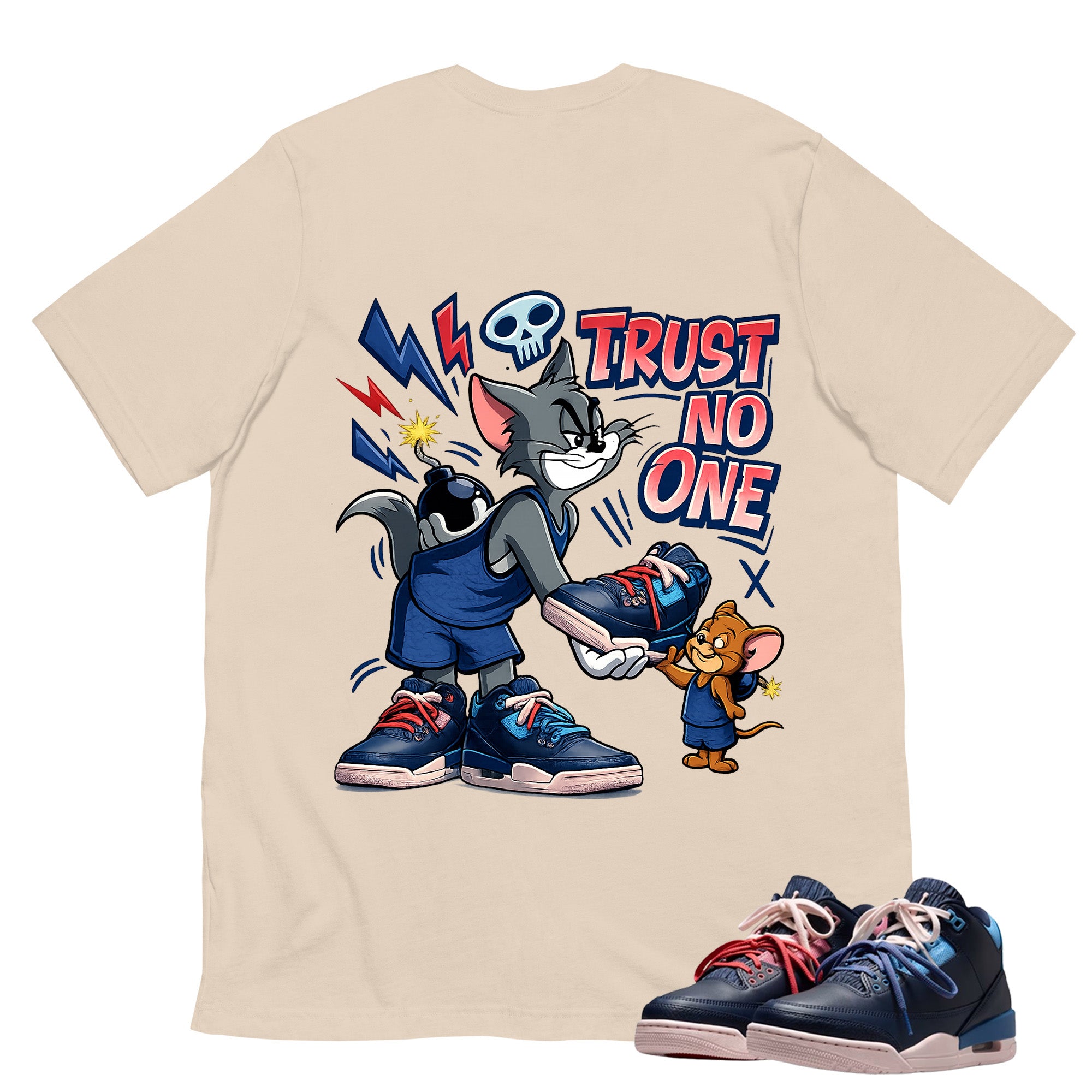 Trust No One Shirt To Match Air Jordan 3 Sports Renaissance Unisex Cotton Graphic Tee
