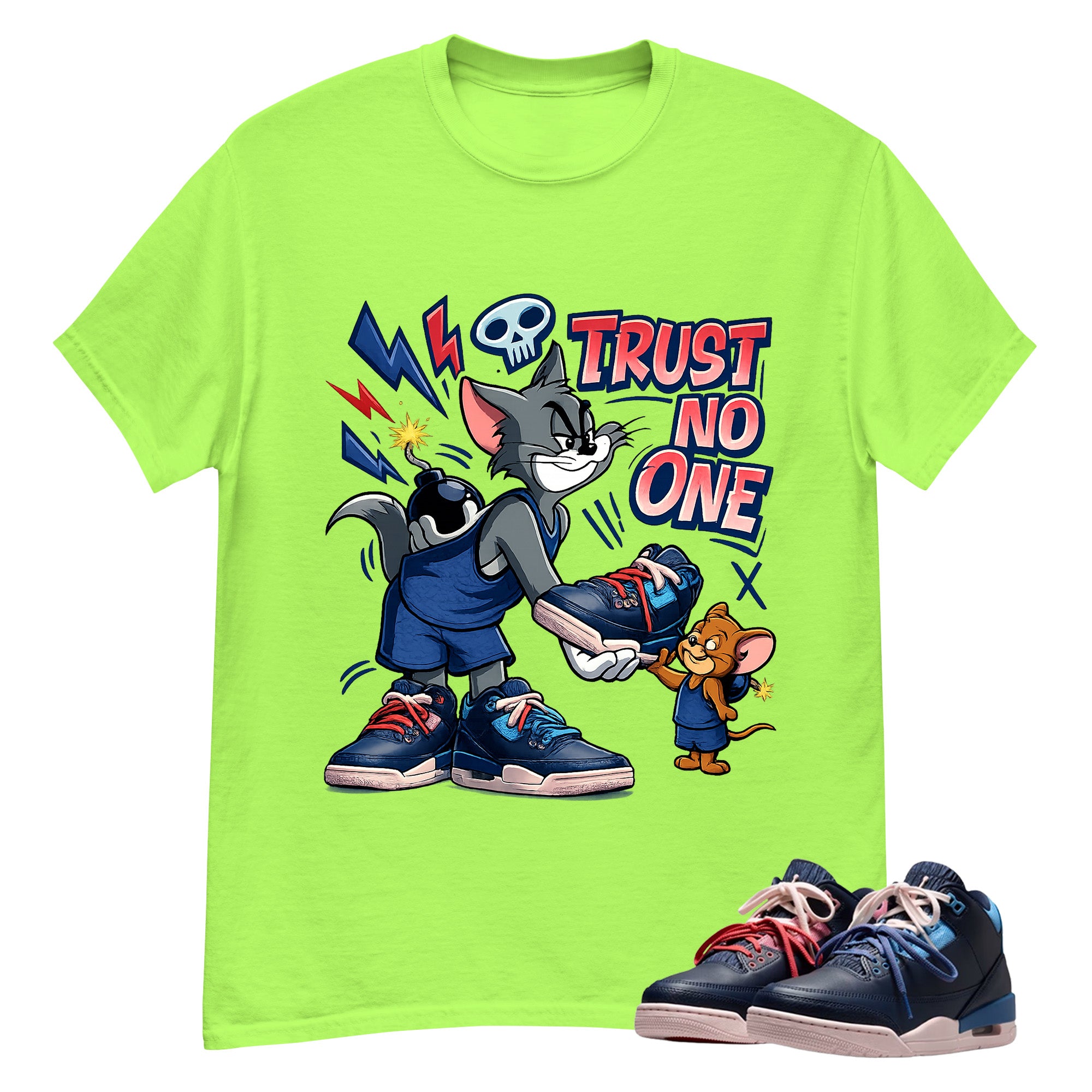 Trust No One Shirt To Match Air Jordan 3 Sports Renaissance Unisex Cotton Graphic Tee
