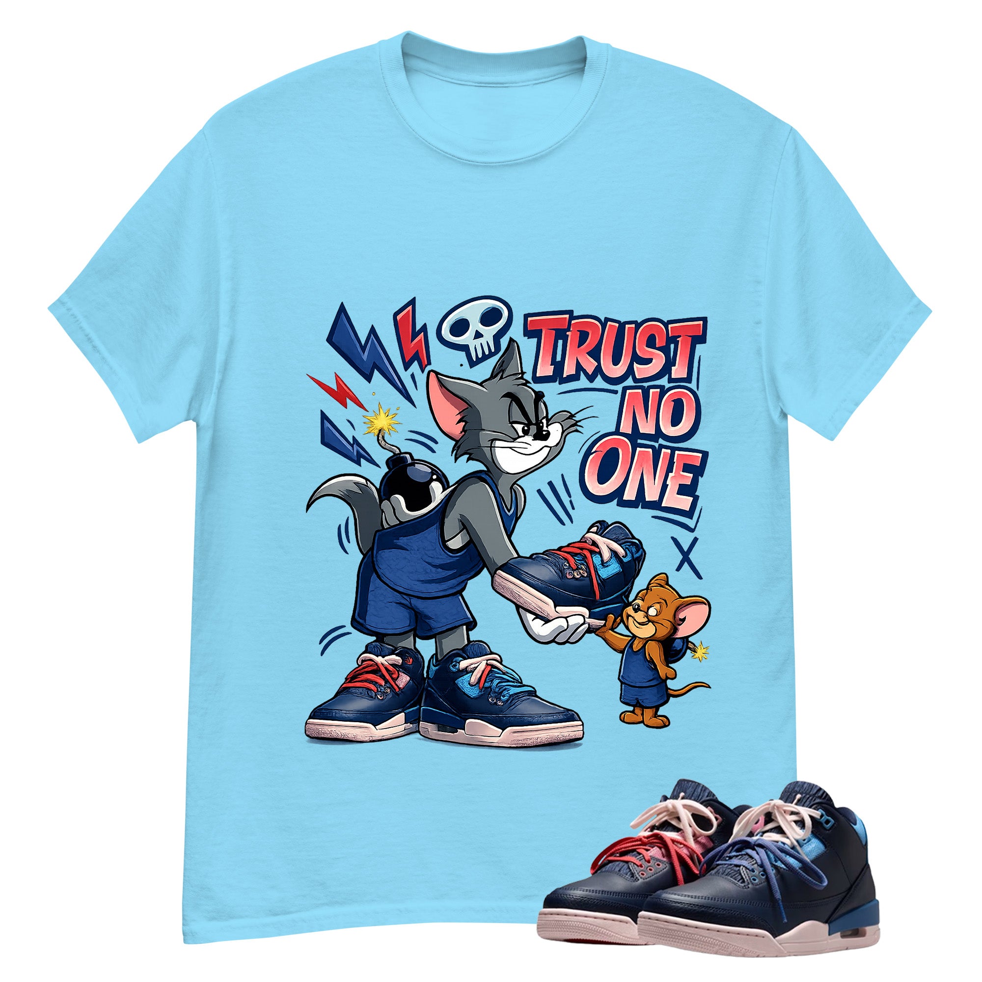 Trust No One Shirt To Match Air Jordan 3 Sports Renaissance Unisex Cotton Graphic Tee