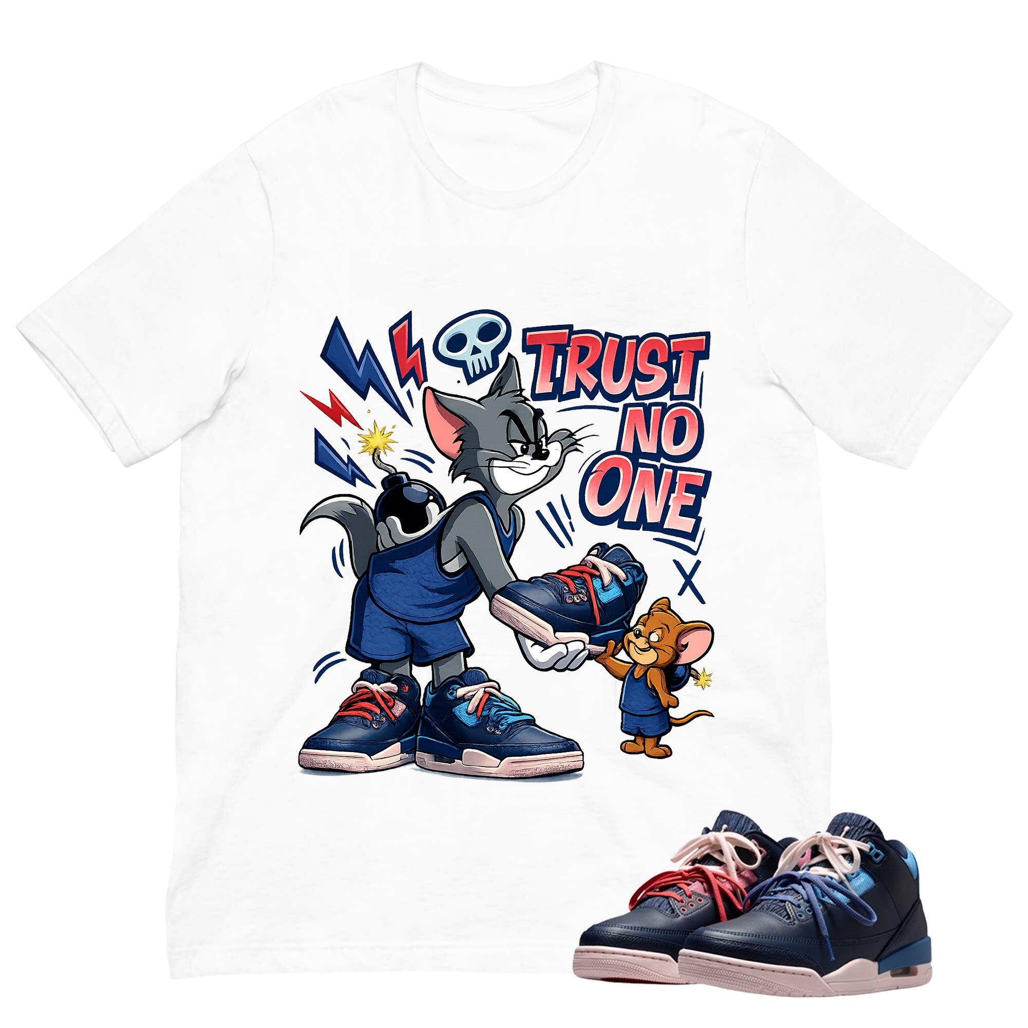 Trust No One Shirt To Match Air Jordan 3 Sports Renaissance Unisex Cotton Graphic Tee