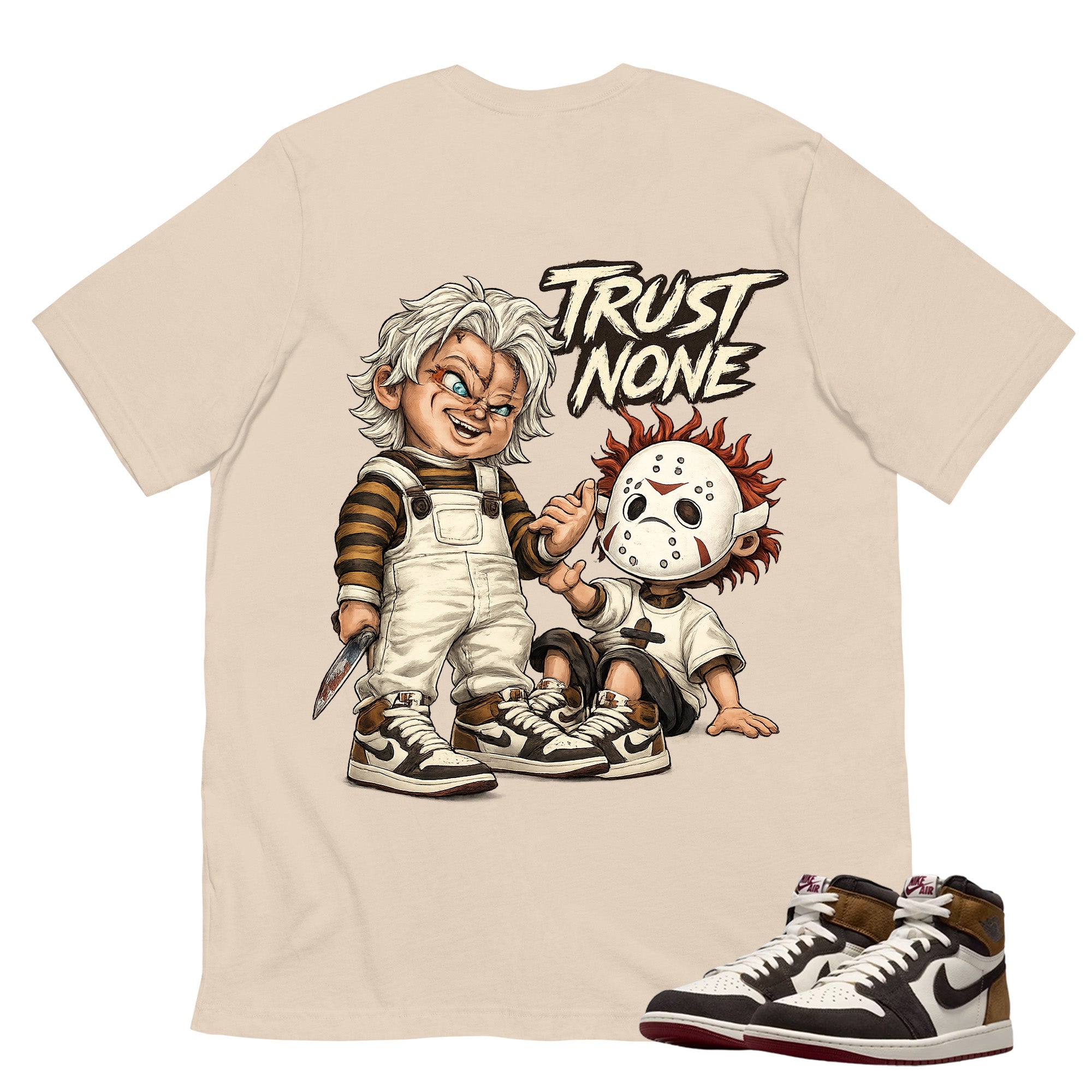 Trust None Shirt To Match Air Jordan 1 Love Letter Unisex Cotton Graphic Tee
