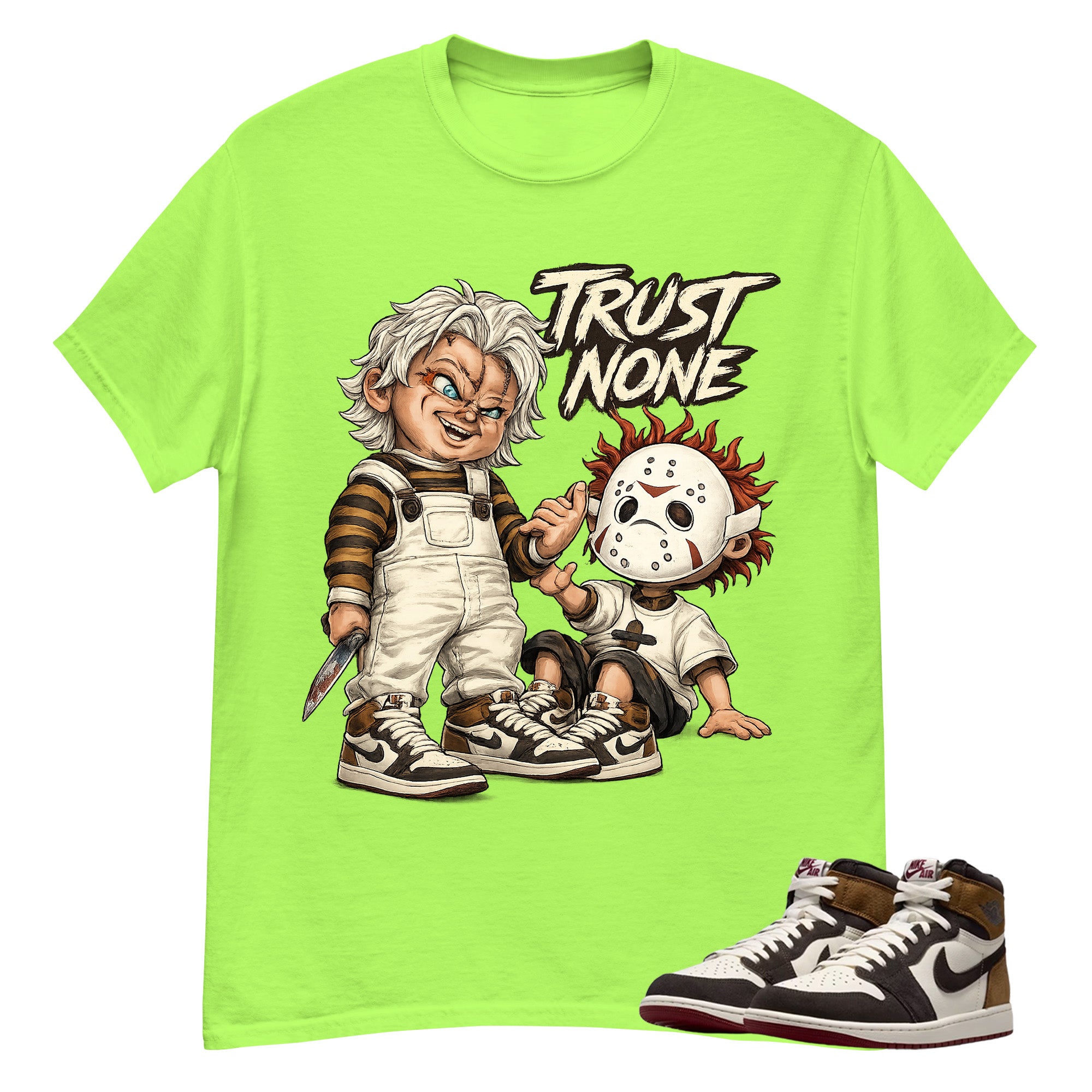 Trust None Shirt To Match Air Jordan 1 Love Letter Unisex Cotton Graphic Tee