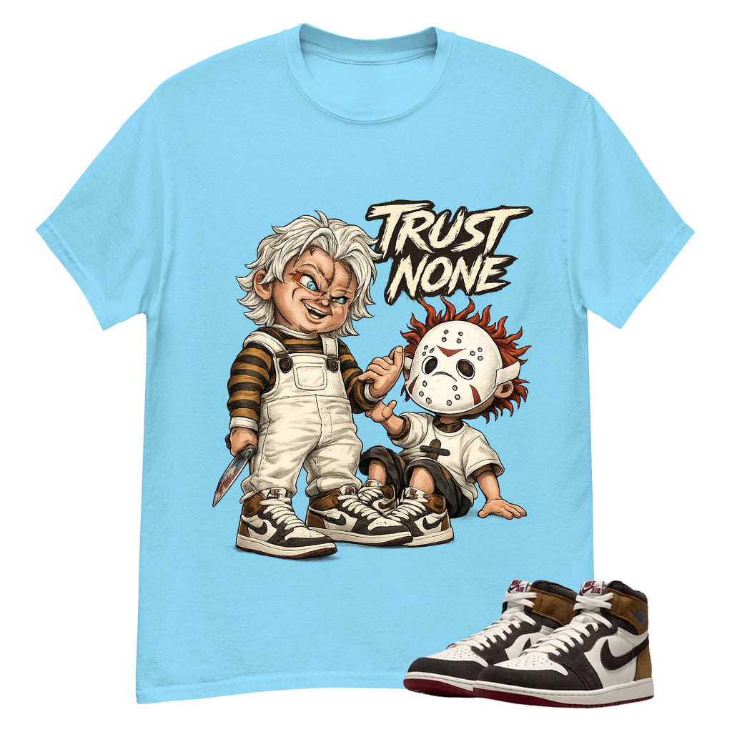 Trust None Shirt To Match Air Jordan 1 Love Letter Unisex Cotton Graphic Tee
