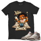 Vibe Check Shirt To Match Air Jordan 3 Retro Laser Palomino Unisex Cotton Graphic Tee