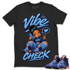 Vibe Check Shirt To Match Air Jordan 6 x Awake NY Midnight Navy Unisex Cotton Graphic Tee