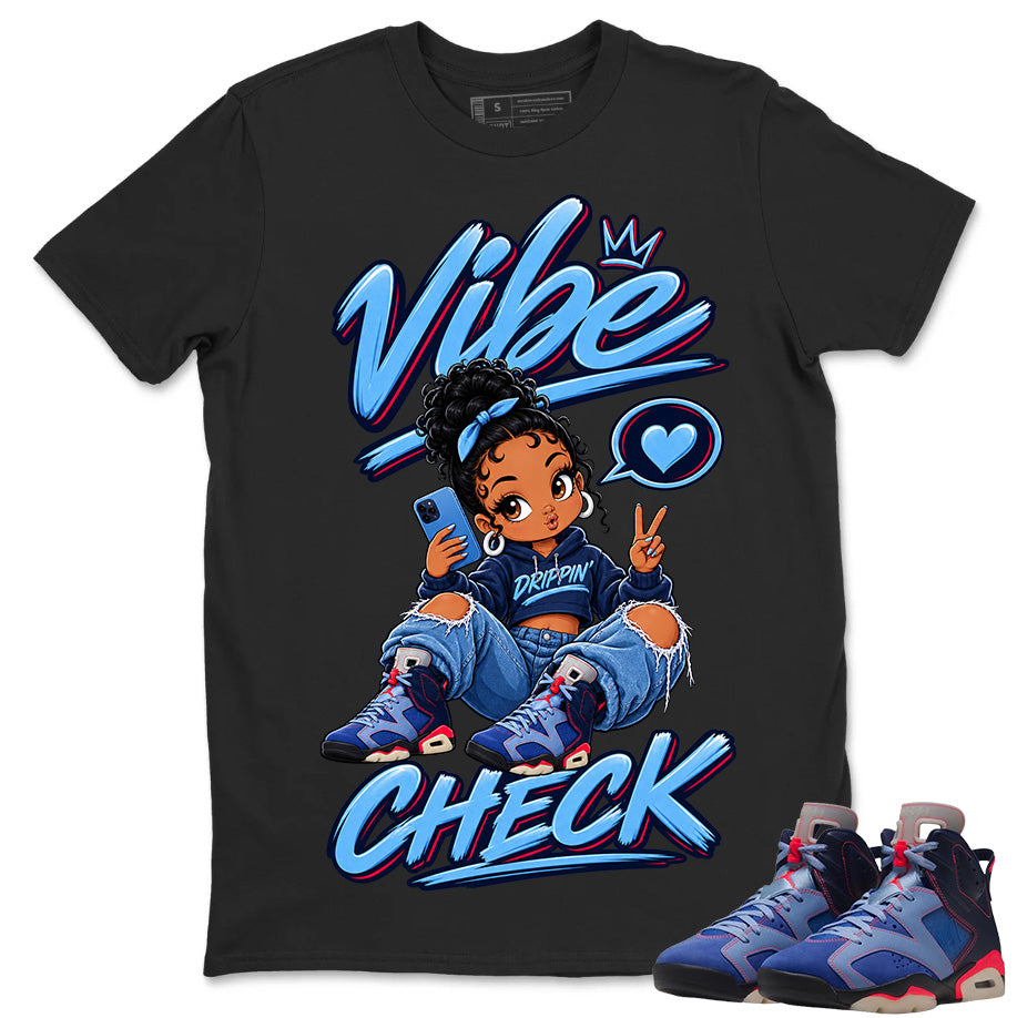Vibe Check Shirt To Match Air Jordan 6 x Awake NY Midnight Navy Unisex Cotton Graphic Tee