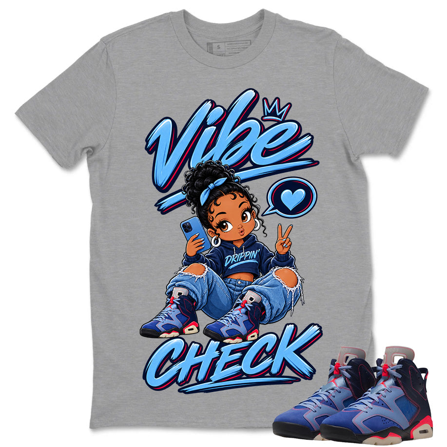 Vibe Check Shirt To Match Air Jordan 6 x Awake NY Midnight Navy Unisex Cotton Graphic Tee