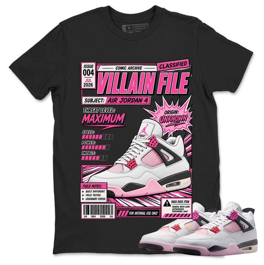 Villain File Shirt To Match Air Jordan 4 Comic Unisex Cotton Graphic Tee