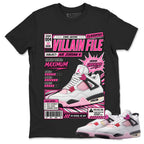 Villain File Shirt To Match Air Jordan 4 Comic Unisex Cotton Graphic Tee