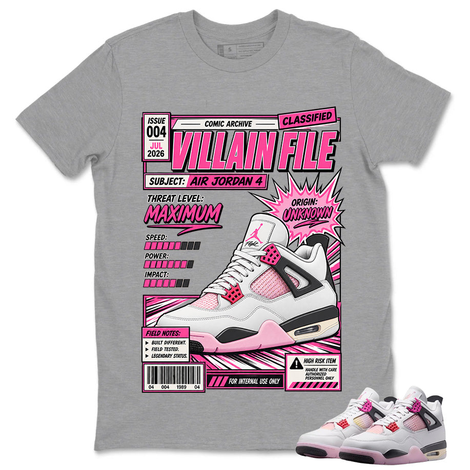 Villain File Shirt To Match Air Jordan 4 Comic Unisex Cotton Graphic Tee