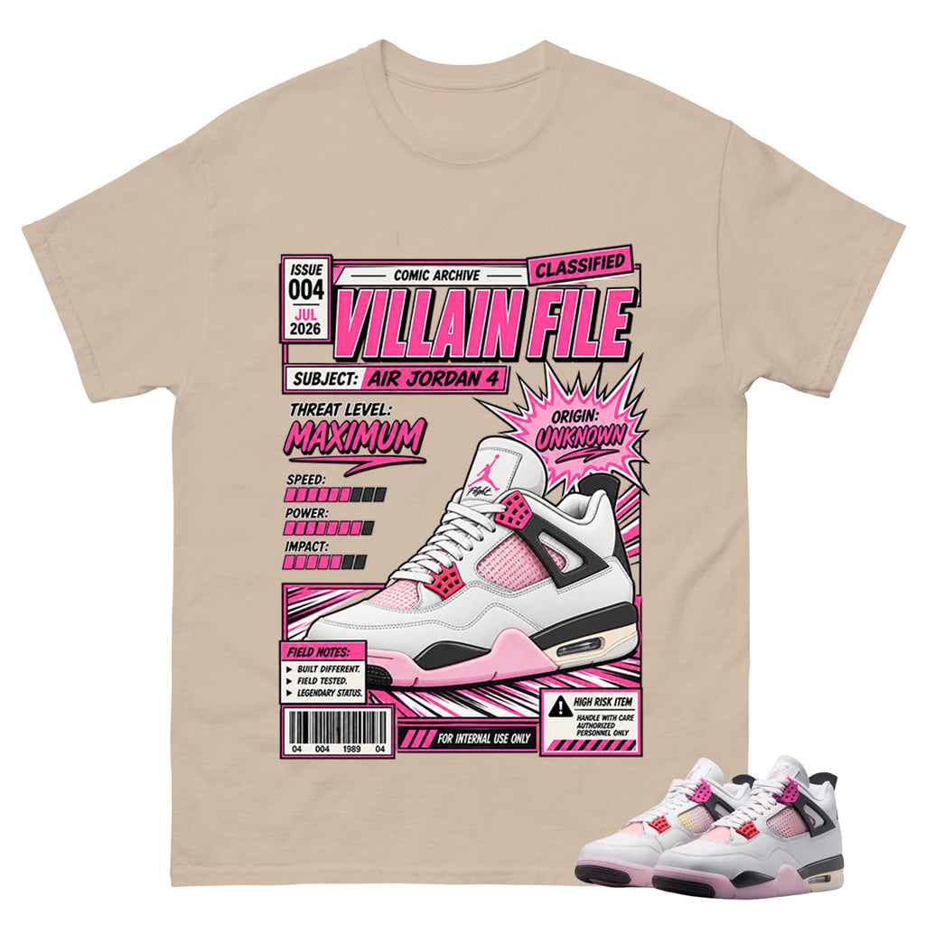 Villain File Shirt To Match Air Jordan 4 Comic Unisex Cotton Graphic Tee