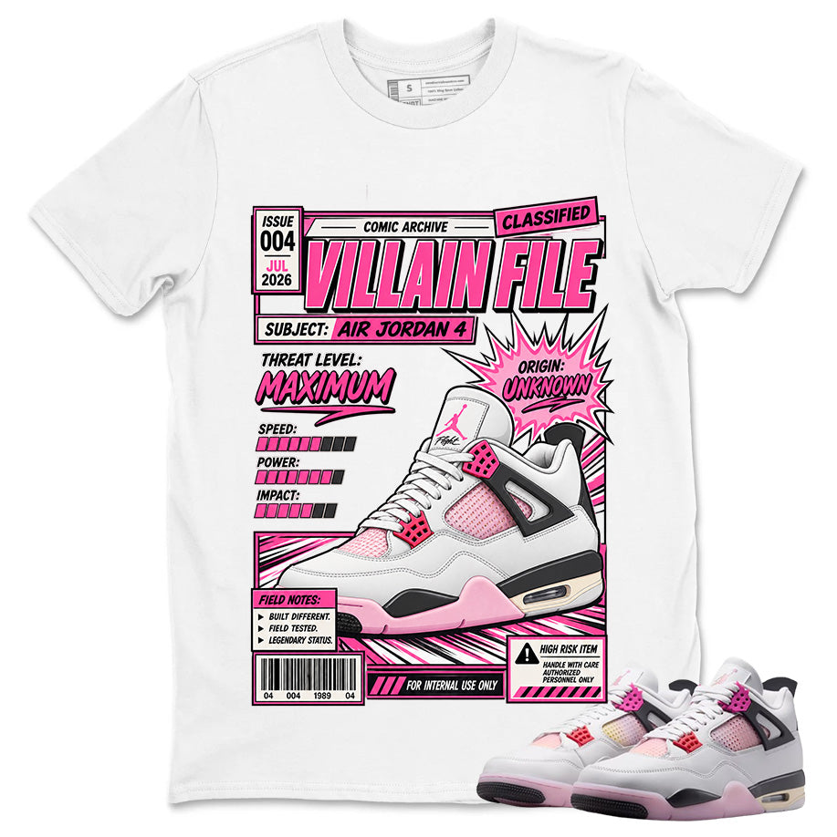 Villain File Shirt To Match Air Jordan 4 Comic Unisex Cotton Graphic Tee